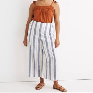 Madewell Huston pull-on cropped striped pants - XL